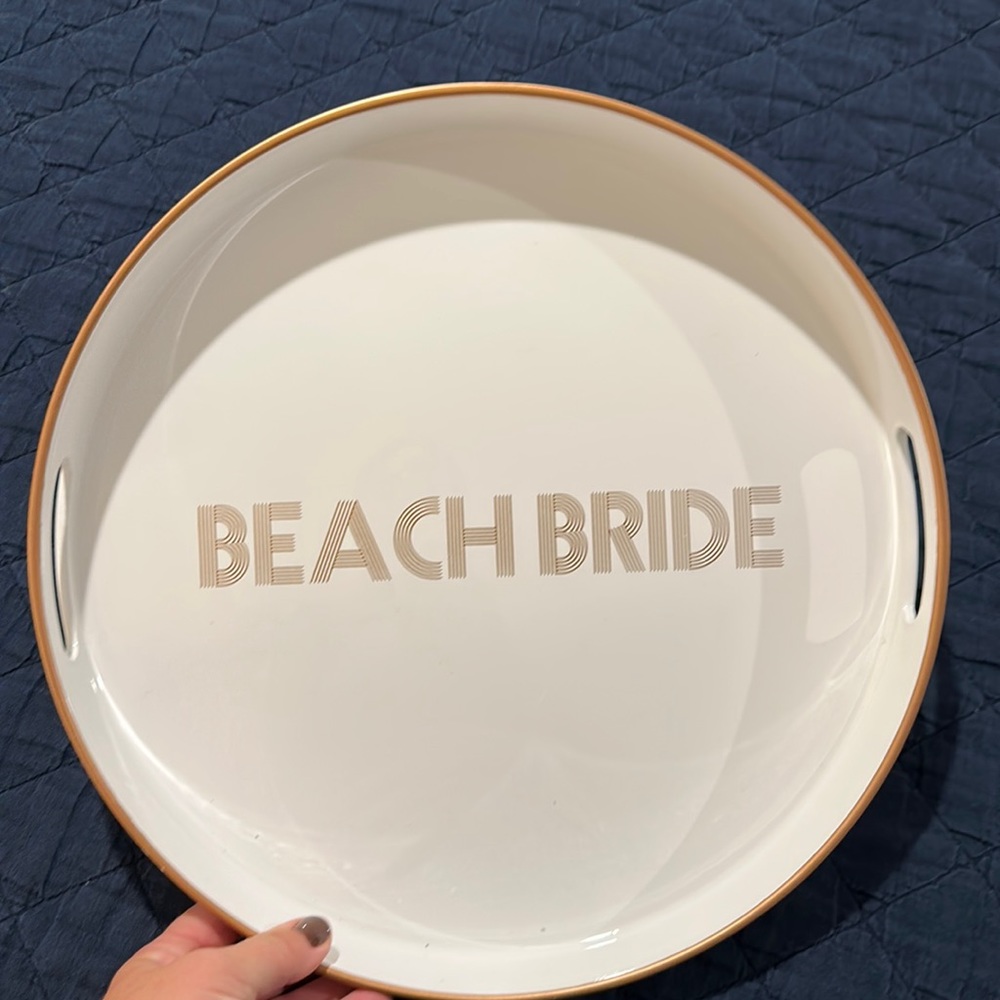 Beach bride bar tray
